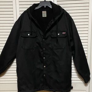Dickies Water Repellent Duck Hooded Workwear Shirt Jacket Size 2XL